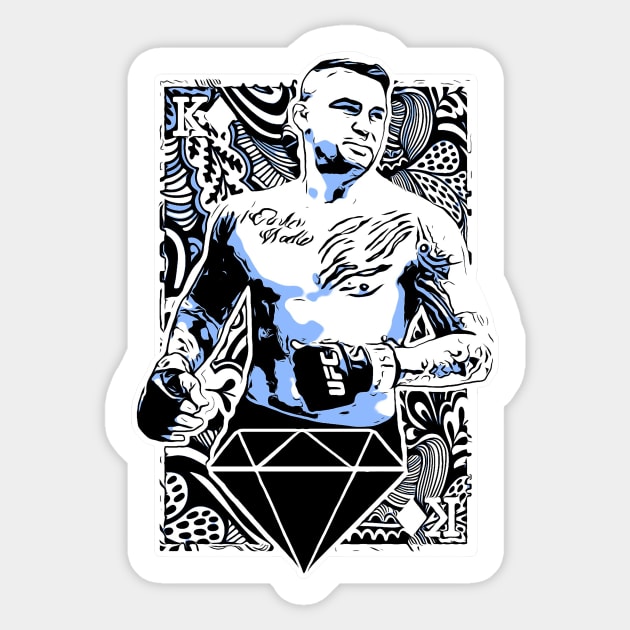 Dustin Poirier King of Diamonds Sticker by SavageRootsMMA